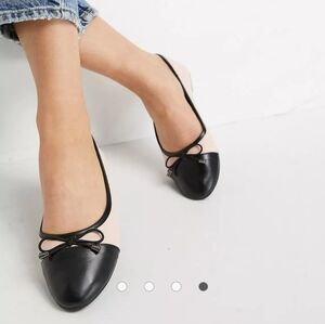 RAID Exclusive Dazer ballerina flats with contrast toe in blush